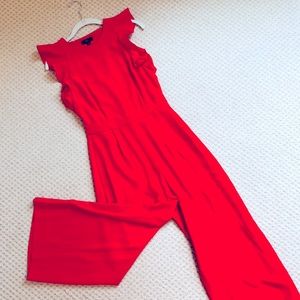NWOT JCrew Jumpsuit Bright Red Sz 0